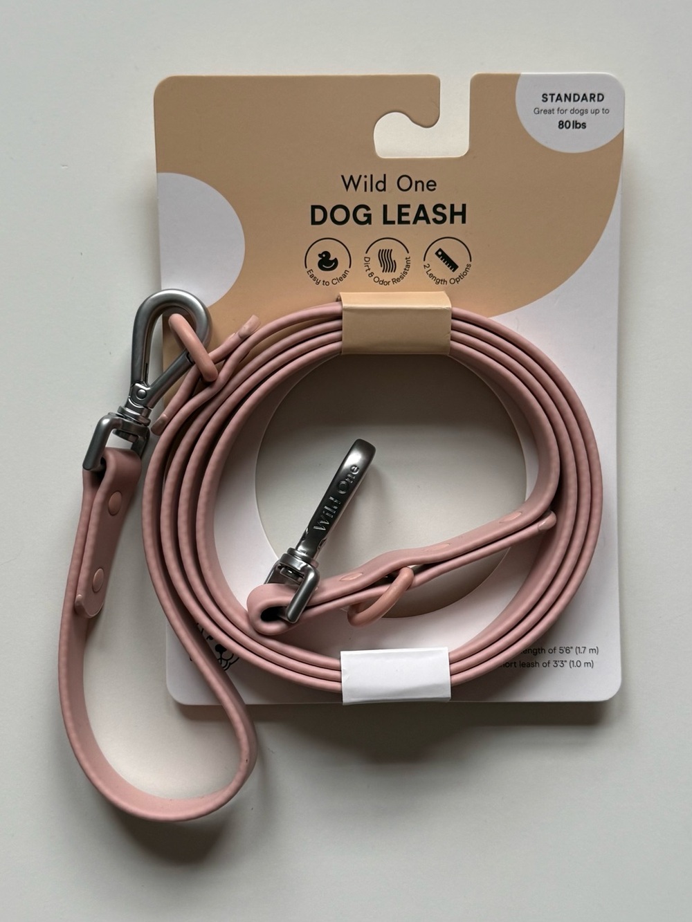 Wild One Waterproof Dog Leash - Standard Size - Pink